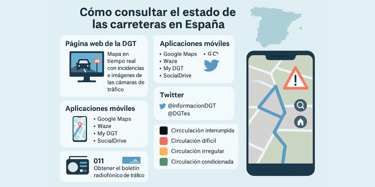 Cómo y dónde consultar el estado de las carreteras si viajas en coche ...