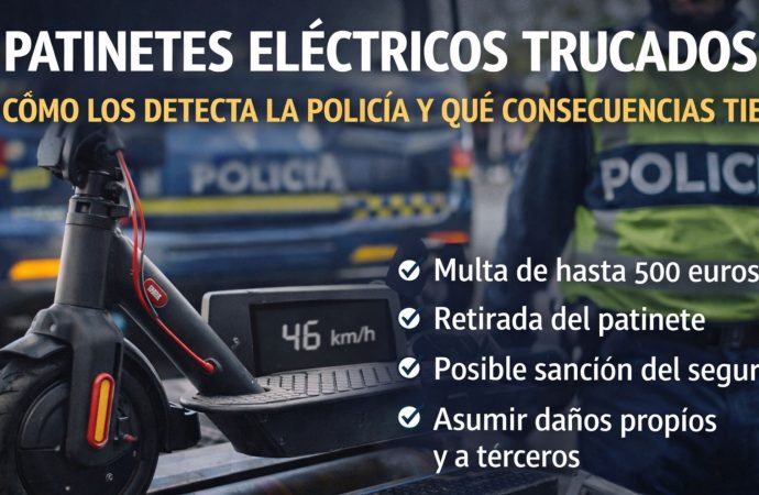 Patinetes eléctricos trucados: cómo los detecta la policía y qué consecuencias tiene para el usuario